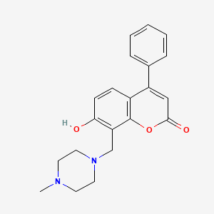 7-hydroxy-8-[(4-methyl-1-piperazinyl)methyl]-4-phenyl-2H-chromen-2-one