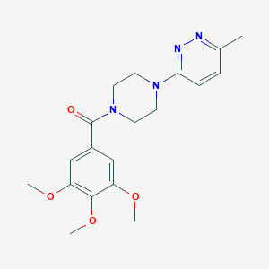 molecular formula C19H24N4O4 B4459396 3-methyl-6-[4-(3,4,5-trimethoxybenzoyl)-1-piperazinyl]pyridazine 