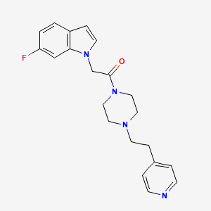 6-fluoro-1-(2-oxo-2-{4-[2-(4-pyridinyl)ethyl]-1-piperazinyl}ethyl)-1H-indole