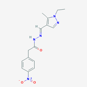 N'-[(E)-(1-ethyl-5-methyl-1H-pyrazol-4-yl)methylidene]-2-(4-nitrophenyl)acetohydrazide