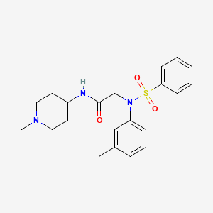 N~2~-(3-methylphenyl)-N~1~-(1-methyl-4-piperidinyl)-N~2~-(phenylsulfonyl)glycinamide