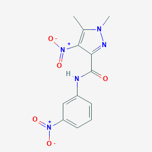 1,5-dimethyl-4-nitro-N-(3-nitrophenyl)-1H-pyrazole-3-carboxamide