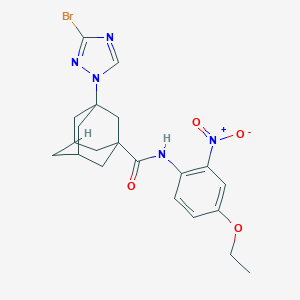 3-(3-bromo-1H-1,2,4-triazol-1-yl)-N-{4-ethoxy-2-nitrophenyl}-1-adamantanecarboxamide