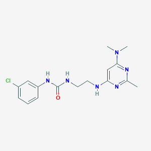 N-(3-chlorophenyl)-N'-(2-{[6-(dimethylamino)-2-methyl-4-pyrimidinyl]amino}ethyl)urea