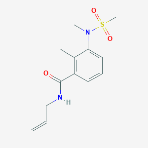 molecular formula C13H18N2O3S B4459447 N-allyl-2-methyl-3-[methyl(methylsulfonyl)amino]benzamide 