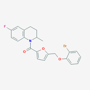 {5-[(2-bromophenoxy)methyl]furan-2-yl}(6-fluoro-2-methyl-3,4-dihydroquinolin-1(2H)-yl)methanone