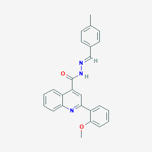 molecular formula C25H21N3O2 B445946 2-(2-methoxyphenyl)-N'-(4-methylbenzylidene)-4-quinolinecarbohydrazide 