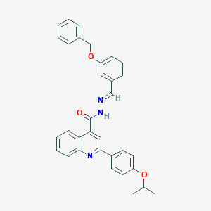 molecular formula C33H29N3O3 B445947 N'-[3-(benzyloxy)benzylidene]-2-(4-isopropoxyphenyl)-4-quinolinecarbohydrazide 