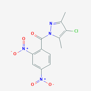 molecular formula C12H9ClN4O5 B445948 1-{2,4-dinitrobenzoyl}-4-chloro-3,5-dimethyl-1H-pyrazole 