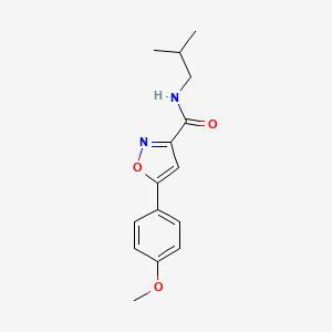 molecular formula C15H18N2O3 B4459508 N-isobutyl-5-(4-methoxyphenyl)-3-isoxazolecarboxamide 