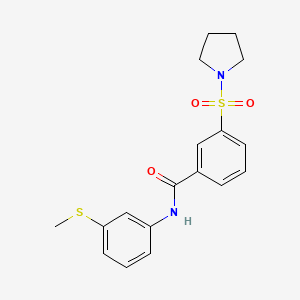 N-[3-(methylthio)phenyl]-3-(1-pyrrolidinylsulfonyl)benzamide