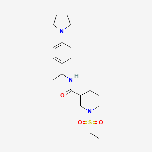 1-(ethylsulfonyl)-N-{1-[4-(1-pyrrolidinyl)phenyl]ethyl}-3-piperidinecarboxamide