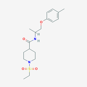 1-(ETHANESULFONYL)-N-[1-(4-METHYLPHENOXY)PROPAN-2-YL]PIPERIDINE-4-CARBOXAMIDE