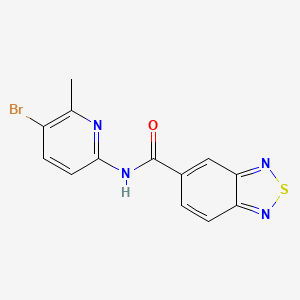 molecular formula C13H9BrN4OS B4459566 N-(5-bromo-6-methylpyridin-2-yl)-2,1,3-benzothiadiazole-5-carboxamide 