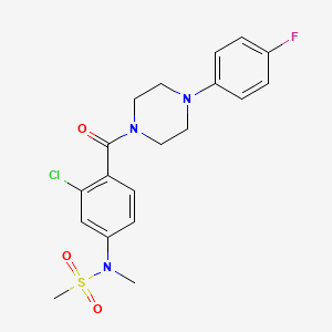 N-{3-CHLORO-4-[4-(4-FLUOROPHENYL)PIPERAZINE-1-CARBONYL]PHENYL}-N-METHYLMETHANESULFONAMIDE