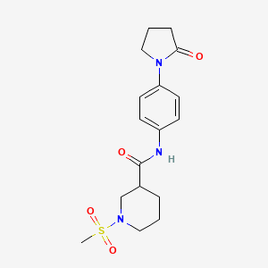 1-(methylsulfonyl)-N-[4-(2-oxo-1-pyrrolidinyl)phenyl]-3-piperidinecarboxamide