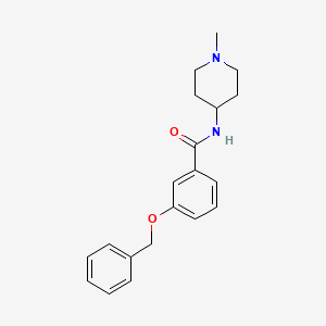 molecular formula C20H24N2O2 B4459602 3-(benzyloxy)-N-(1-methyl-4-piperidinyl)benzamide 