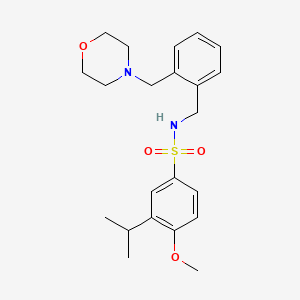 4-METHOXY-N-({2-[(MORPHOLIN-4-YL)METHYL]PHENYL}METHYL)-3-(PROPAN-2-YL)BENZENE-1-SULFONAMIDE