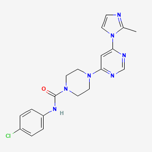 N-(4-chlorophenyl)-4-[6-(2-methyl-1H-imidazol-1-yl)-4-pyrimidinyl]-1-piperazinecarboxamide