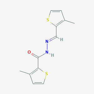 molecular formula C12H12N2OS2 B445961 3-methyl-N'-[(3-methyl-2-thienyl)methylene]-2-thiophenecarbohydrazide 