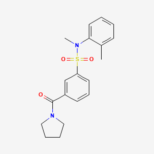 N-methyl-N-(2-methylphenyl)-3-(1-pyrrolidinylcarbonyl)benzenesulfonamide