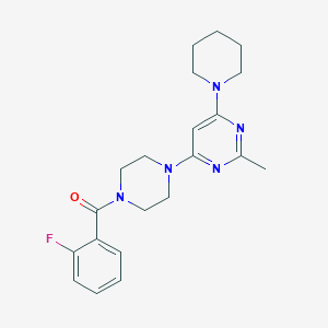 4-[4-(2-fluorobenzoyl)-1-piperazinyl]-2-methyl-6-(1-piperidinyl)pyrimidine