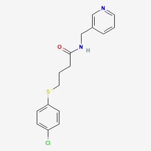 molecular formula C16H17ClN2OS B4459673 4-[(4-chlorophenyl)thio]-N-(3-pyridinylmethyl)butanamide 