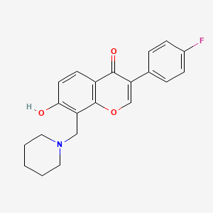 3-(4-fluorophenyl)-7-hydroxy-8-(1-piperidinylmethyl)-4H-chromen-4-one