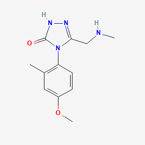 molecular formula C12H16N4O2 B4459765 4-(4-methoxy-2-methylphenyl)-5-[(methylamino)methyl]-2,4-dihydro-3H-1,2,4-triazol-3-one 