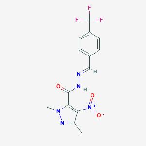 4-nitro-1,3-dimethyl-N'-[4-(trifluoromethyl)benzylidene]-1H-pyrazole-5-carbohydrazide
