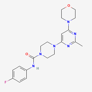 N-(4-fluorophenyl)-4-[2-methyl-6-(4-morpholinyl)-4-pyrimidinyl]-1-piperazinecarboxamide
