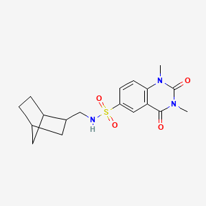 N-(bicyclo[2.2.1]hept-2-ylmethyl)-1,3-dimethyl-2,4-dioxo-1,2,3,4-tetrahydro-6-quinazolinesulfonamide
