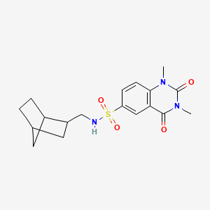 molecular formula C18H23N3O4S B4459774 N-(bicyclo[2.2.1]hept-2-ylmethyl)-1,3-dimethyl-2,4-dioxo-1,2,3,4-tetrahydro-6-quinazolinesulfonamide 