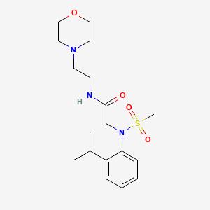 molecular formula C18H29N3O4S B4459789 N~2~-(2-isopropylphenyl)-N~2~-(methylsulfonyl)-N~1~-[2-(4-morpholinyl)ethyl]glycinamide 