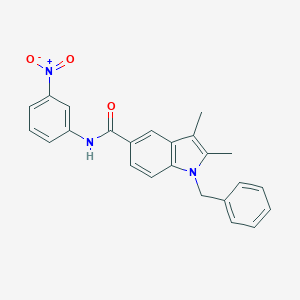 1-benzyl-2,3-dimethyl-N-(3-nitrophenyl)-1H-indole-5-carboxamide