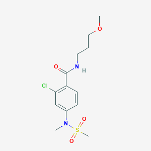 molecular formula C13H19ClN2O4S B4459799 2-chloro-N-(3-methoxypropyl)-4-[methyl(methylsulfonyl)amino]benzamide 