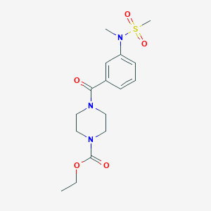 molecular formula C16H23N3O5S B4459807 ethyl 4-{3-[methyl(methylsulfonyl)amino]benzoyl}-1-piperazinecarboxylate 
