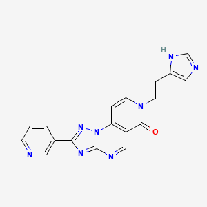 7-[2-(1H-imidazol-4-yl)ethyl]-2-(3-pyridinyl)pyrido[3,4-e][1,2,4]triazolo[1,5-a]pyrimidin-6(7H)-one