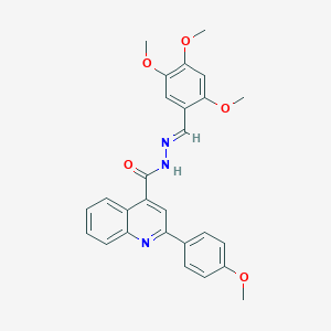 molecular formula C27H25N3O5 B445985 2-(4-methoxyphenyl)-N'-(2,4,5-trimethoxybenzylidene)-4-quinolinecarbohydrazide 