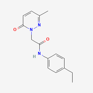 molecular formula C15H17N3O2 B4459867 N-(4-ethylphenyl)-2-(3-methyl-6-oxo-1(6H)-pyridazinyl)acetamide 