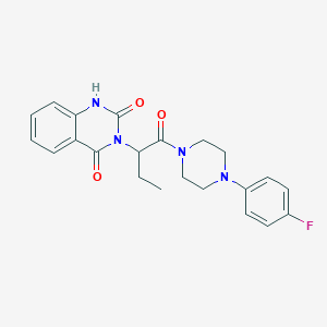 3-(1-{[4-(4-fluorophenyl)-1-piperazinyl]carbonyl}propyl)-2,4(1H,3H)-quinazolinedione