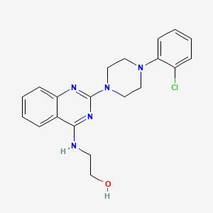 molecular formula C20H22ClN5O B4459907 2-({2-[4-(2-chlorophenyl)-1-piperazinyl]-4-quinazolinyl}amino)ethanol 