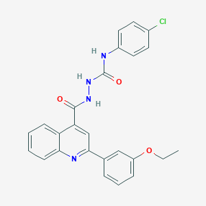 molecular formula C25H21ClN4O3 B445991 N-(4-chlorophenyl)-2-{[2-(3-ethoxyphenyl)-4-quinolinyl]carbonyl}hydrazinecarboxamide 