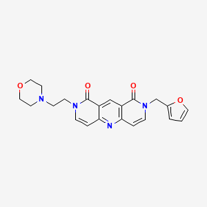 molecular formula C22H22N4O4 B4459921 2-(2-furylmethyl)-8-[2-(4-morpholinyl)ethyl]pyrido[4,3-b]-1,6-naphthyridine-1,9(2H,8H)-dione 