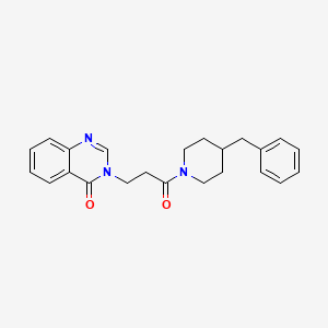 molecular formula C23H25N3O2 B4459929 3-[3-(4-benzyl-1-piperidinyl)-3-oxopropyl]-4(3H)-quinazolinone 