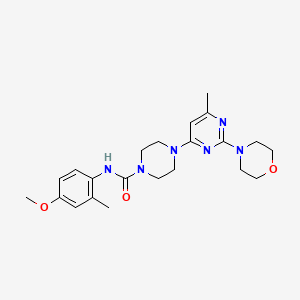 N-(4-methoxy-2-methylphenyl)-4-[6-methyl-2-(4-morpholinyl)-4-pyrimidinyl]-1-piperazinecarboxamide