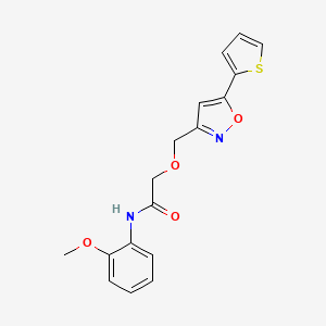 molecular formula C17H16N2O4S B4459942 N-(2-methoxyphenyl)-2-{[5-(2-thienyl)-3-isoxazolyl]methoxy}acetamide 
