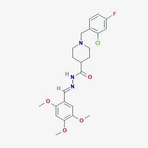 1-(2-chloro-4-fluorobenzyl)-N'-(2,4,5-trimethoxybenzylidene)-4-piperidinecarbohydrazide