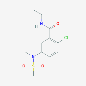 molecular formula C11H15ClN2O3S B4459950 2-chloro-N-ethyl-5-[methyl(methylsulfonyl)amino]benzamide 