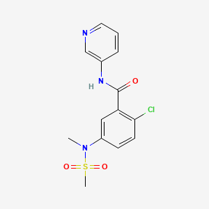 2-chloro-5-[methyl(methylsulfonyl)amino]-N-3-pyridinylbenzamide